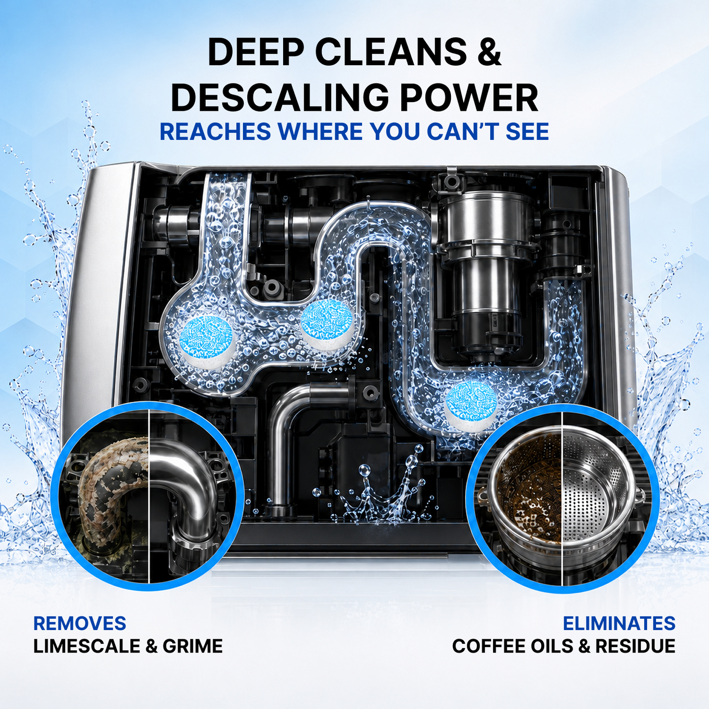Pure Fresh Pro Coffee Machine Cleaning Tablets